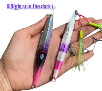Metal jig 60g,80g,100g,150g  microjig jig metal jig menyala umpan jig umpan casting GID glow in the 