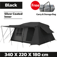 100% Real delivery Tent Camping house large Cabin Tent-Waterproof-2-Doors khemah camping besar