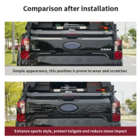Car Tailgate letter trim panel Tailgate protective panel decorative sticker body kit Ranger For Ford Ranger T9 2023 2024