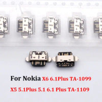 10-20PCS For Nokia X6 6.1Plus TA-1099 X5 5.1Plus 5.1 6.1 Plus TA-1109 USB Charging Port Dock Plug Charger Connector Socket