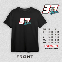 Pedro acosta 37 the shark motogp เสื้อยืดเครื่องแต่งกาย kcs ผ้าฝ้ายพรีเมี่ยม คําแนะนําผลิตภัณฑ์ใหม่ข