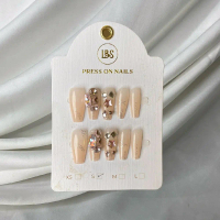 LBS Barbie Nails Kuku Palsu Cantik Fake Nails Press On Nails Custom Nails Handmade Praktis Reusable 