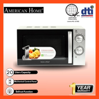 American Home AMW-20MCS Microwave Oven 20L Mechanical Control Color Silver