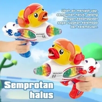 Air Elektrik Anak LED Musik Getar - Mainan Semprotan Tahan Banting dengan Desain Lucu Hadiah Ulang T
