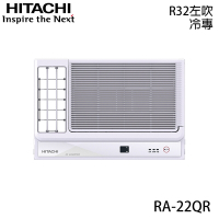 【HITACHI 日立】2-3坪 R32 一級能效變頻冷專左吹式窗型冷氣 RA-22QR ★好禮五選一