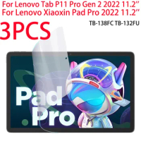 3PCS PET Soft Film For Lenovo Tab P11 Pro Gen 2 11.2 inch Screen Protector Film For Xiaoxin Pad Pro 2022 11.2 TB-138FC TB-132FU