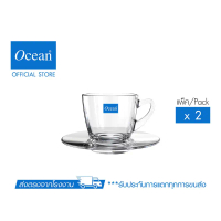 OCEAN แก้วกาแฟ KENYA CUP, 245 ML. & KENYA SAUCER, 6 \ (Pack of 2)"