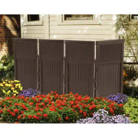 Suncast FSW4423 Backyard and Garden Patio Fence, Java, 23 in. W x 2 in. D x 44 in. H