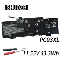 SHUOZB PC03XL Laptop Battery For HP Pavilion x360 15-er0125od 14-dw0021na PCO3 TPN-DB0E M24421-271 M24648-005 HSTNN-OB1W 11.55V