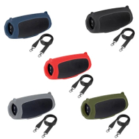 1x Silicone Protective Skin With Strap Sleeve Cover for -JBL Charge 5 Bluetooth-compatible Speaker