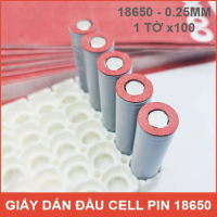 Miếng đệm dán cách điện cách nhiệt pin 18650 - Giấy Dùng dán bảo vệ chống chập chạm cực dương pin 18