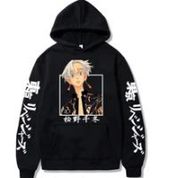 Sweatshirt Kasual Mode Musim Dingin Uniseks Cetak Huruf Kimakua Kartun Lucu Hoodie Anime Kurokawa Izana