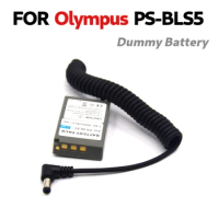 PS-BLS-5 BLS5 Dummy Battery DC Coupler Spring Cable For Olympus PEN E-PL7 E-PL5 E-PM2 Stylus 1 1s OM-D E-M10 E-M10 Mark II III