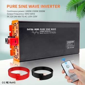 DATOUBOSS 2000W Pure Sine Wave Inverter 4000W Peak Power Inverter