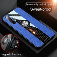 luxury Case For OPPO Realme GT NEO 2 3 5 Realme Q2 Q3 X XT X2 X7 X50 Pro Magnetic Ring Stand Shockproof Cloth Back Phone Cover