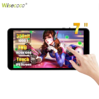 Wisecoco 7inch FHD 1080P Touch Portable Monitor IPS Computer External Screen USB C HDMI Laptop Display for PC MAC Phone Xbox PS4