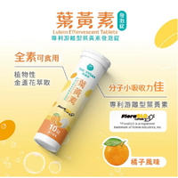 THE VEGAN 樂維根 葉黃素發泡錠10入錠 游離型葉黃 金盞花萃取 維他命C 橘子口味 全素 美術藥局