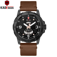 681 Kademan Luxury Brand Men Analog Digital Leather Sports Watch Men Quartz Retro Design Leather Strap Alloy Quartz Wrist Watch