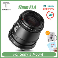 TTartisan 17mm F1.4 APS-C Camera Lens Wide-Angle Manual Focus For Sony E-Mount A6300 A6500 NEX6 NEX7 NEX5R NEX5T A5000 A5100