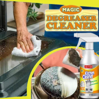 60ml Foam Cleaner Kitchen Grease Cleaner Stain Remover Magic Degreaser Spray Foam Cleaner Kitchen Home Cleaning Products