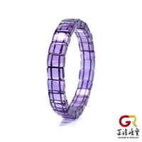 紫水晶 冰種方牌紫晶手排 7x10mm 紫水晶手排 日本彈力繩 正佳珠寶