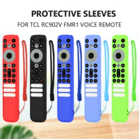 Remote Protective Case Cover Silicone Protective Controller Sleeve Skin With Lanyard  Compatible For TCL RC902V FMR1 RC