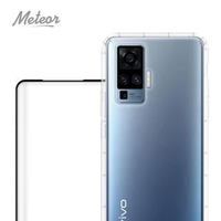 【Meteor】vivo X50 Pro 手機保護超值2件組-活動品(透明空壓殼+3D鋼化膜)