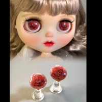 Red Eyes For Blythe Doll Drip Glue Eye Piece DIY Handmades Blythe Eye Chips Doll Accessories Toys Gifts