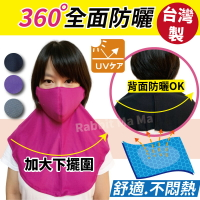 【現貨】台灣製 360度遮頸立體口罩/披風口罩/抗UV防曬口罩,遮頸口罩 079 兔子媽媽