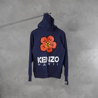 Hoodie KENZO PARIS BOKE POCKET BACK RED NAVY HOODIE 100% ORIGINAL Size S