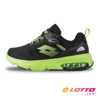 【LOTTO 義大利】童鞋 ARIA LITE  氣墊跑鞋(黑綠-LT4AKR5940)