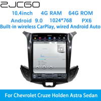 ZJCGO Car Multimedia Player Stereo GPS DVD Radio Navigation Android Screen System for Chevrolet Cruze Holden Astra Sedan