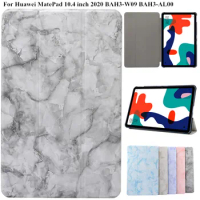 For Huawei MatePad 10 4 10.4 Case Luxury Marble Pattern Folding Stand Hard PC Back Magnetic Cover for Huawei MatePad Case 10.4