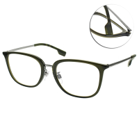 BURBERRY 透明感方框 光學眼鏡 藍光鏡片/墨綠 銀#B2330-D 3010