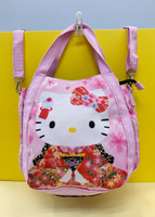 【震撼精品百貨】Hello Kitty 凱蒂貓~Sanrio HELLO KITTY手提袋/斜背袋-櫻花和服#12906