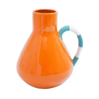 Informa 18.8x16x20.6 Cm Bloom Vas Dekorasi Keramik - Oranye Bold