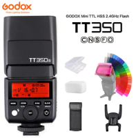 GODOX TT350 Camera Flash Small TTL High Speed Sync For Canon Nikon Sony Fujifilm Olympus Camera Optional Godox X2T Transmitter