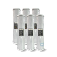 (6支入)CLEAN PURE 20英吋大胖壓縮柱狀活性碳濾心 台灣製造 SGS食品級認證 全戶過濾 水塔
