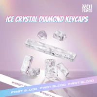 ECHOME Ice Crystal Diamond Keycap Set Originality PC Transparency Keyboard Cap SA Profile Custom Key Cap for Mechanical Keyboard