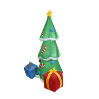 YOUZI 6ft Christmas Inflatable Christmas Tree With Gift Boxes Outdoor Decorations For Garden Lawn Yard Decorations