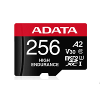 二入組【ADATA 威剛】High Endurance microSDXC UHS-I U3 A2 V30 256G 高耐用記憶卡(附轉卡)