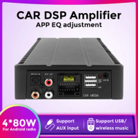 4470A Stereo DSP amplifier 16 Pin 4 * 80W Universal Car Radio Digital Audio Processor Amplifier for Lada Kia Jeep Buick Opel VW