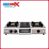 Rinnai Kompor Gas 2Tungku + 1Tungku Grill Pan RI-524 A