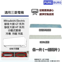 適用三菱電機靜音大師Mitsubishi Electric GT HT系列分離式冷氣PM2.5 HEPA+防霉濾網濾芯