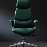 Light luxury leather boss chair Office chair Home chair Swivel chair Computer chair Long sitting comfortable back chair