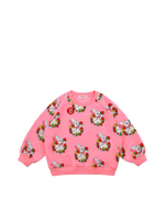 เสื้อสเวตเตอร์เด็กโตผู้หญิง All Over Blooming Rabbit BP61MR422 สีชมพู