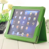 Tablet Case For ipad 2/3/4 9.7'' Litchi Leather Smart Stand Holder For ipad 2 3 4 Cover with Auto Wake Up Sleep function + Pen