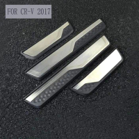Fit for CRV 2017 2018 car styling Stainless Steel Door Sill Scuff Plates fit for Honda CR-V CRV 2017 Car Door Sill Protector
