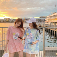 [luckydino] Kaos Oversize Tie Dye Dolphin Kaos Lucu T-shirt Couple Lumba-Lumba Kaos Tumblr Tiedye Be
