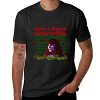 nadja stupid bloody holiday T-shirt oversizeds tops vintage clothes mens funny t shirts